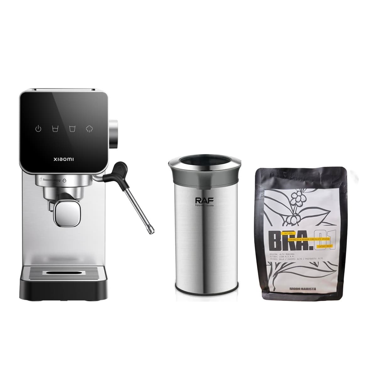 Pack Principiante — Cafetera + Molinillo + Café Brasil
